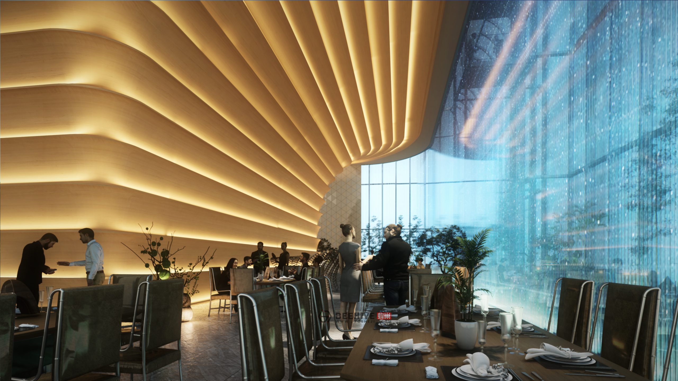 Nanjing Xin Jie Kou Suning Plaza. Design and Project Architect: Aedas. Client: Suning Real Estate Group CO., LTD.