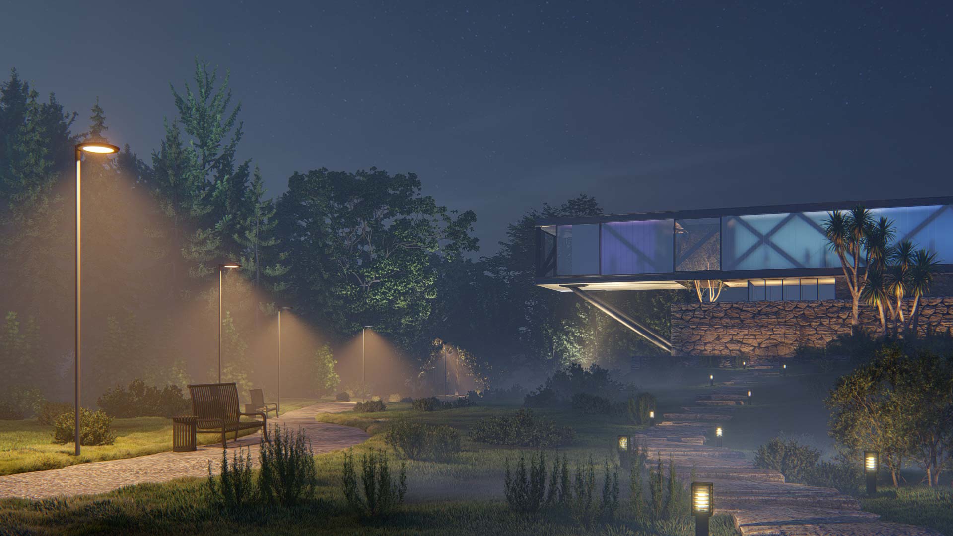 Volumetric lighting effect in Lumion 12 | Lumion architectural visualization software